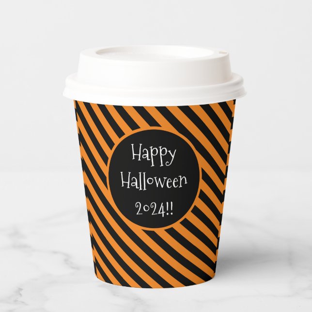 Gobelets En Papier Bandes d'Halloween (Recto)