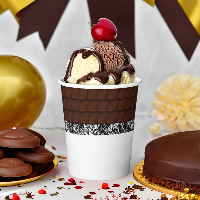 Gobelets En Papier Barre à bonbons au chocolat (Créateur téléchargé)