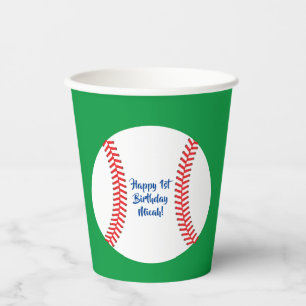 Gobelets En Papier Baseball Cute Sports Enfant's Birthday Party Paper