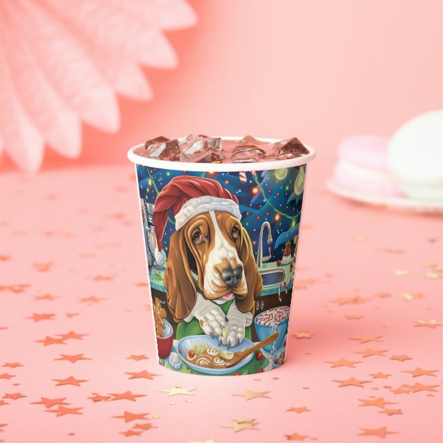 Gobelets En Papier Basset Hound Gîtes : Noël festif (Insitu)