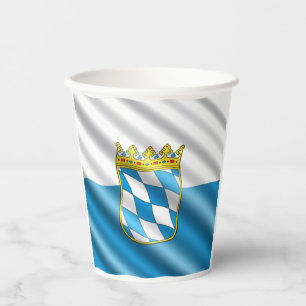 Gobelets En Papier Bavière porte-drapeau armoiries tasses en papier
