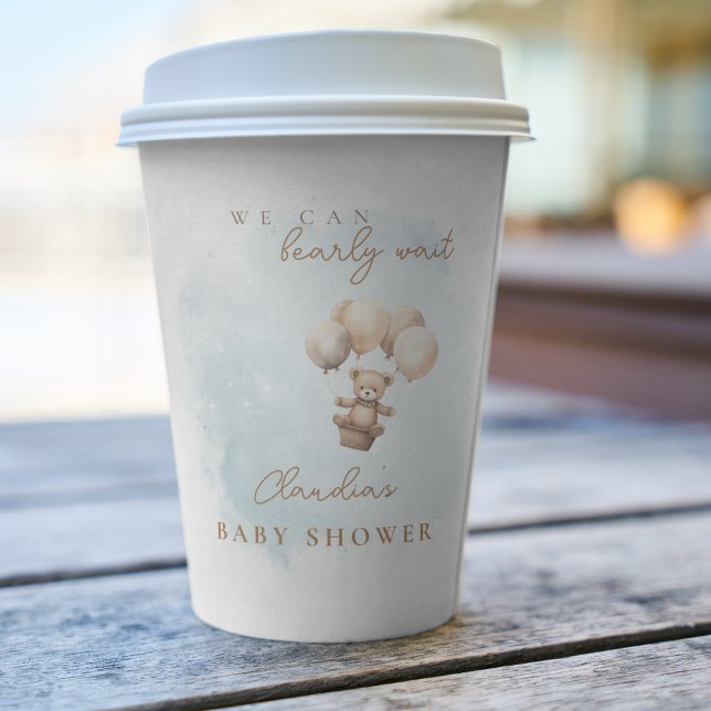 Gobelets En Papier Bearly Wait Neutral Baby Shower (Bearly Wait Baby Shower Cup)