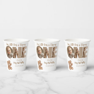 Gobelets En Papier Beary Premier anniversaire Petit ours Photo