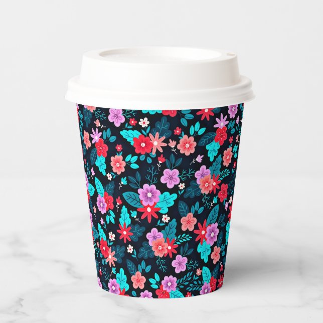 Gobelets En Papier Beau arrangement Ditsy Floral Pattern-56576 (Recto)
