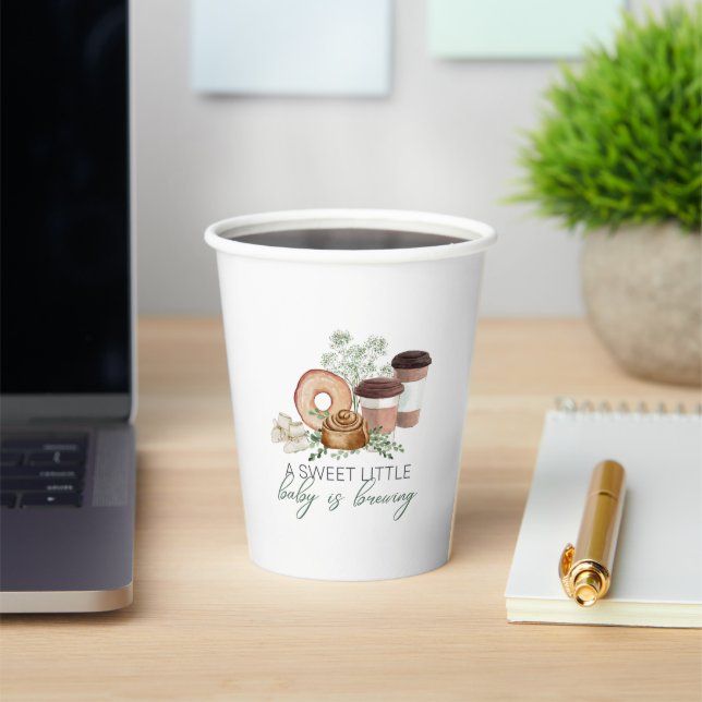 Gobelets En Papier Bébé brasse - Petit déjeuner - Vert (Insitu)