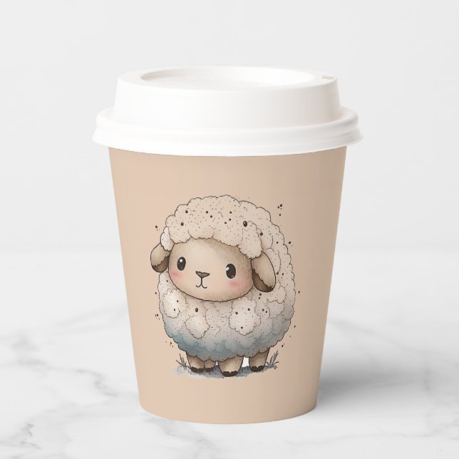 Gobelets En Papier Bébé Coupes en papier mouton (Recto)