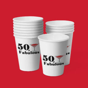 Gobelets En Papier Bébé de 50 ans et fabuleuse pour son anniversaire