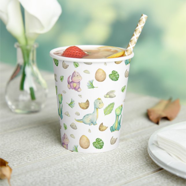 Gobelets En Papier Bébé dinosaure (Insitu)