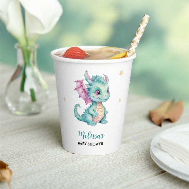 Gobelets En Papier Bébé Dragon Mignon (Insitu)