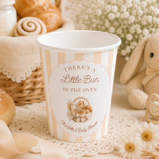 Gobelets En Papier Bébé en Route Baby Shower (Créateur téléchargé)