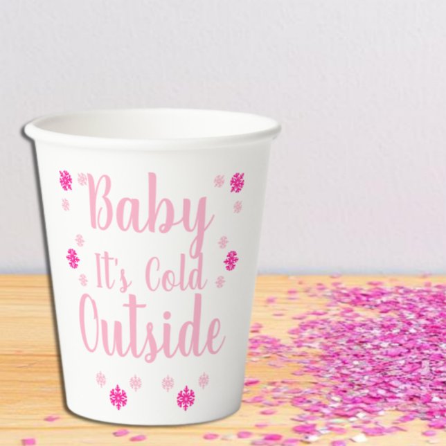 Gobelets En Papier Bébé Il fait froid dehors (Créateur téléchargé)