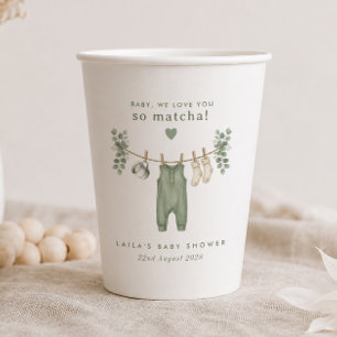 Gobelets En Papier Bébé, on t'aime tellement Matcha !