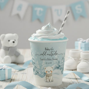 Gobelets En Papier Bébé Shower Mixte Froid Dehors Hiver