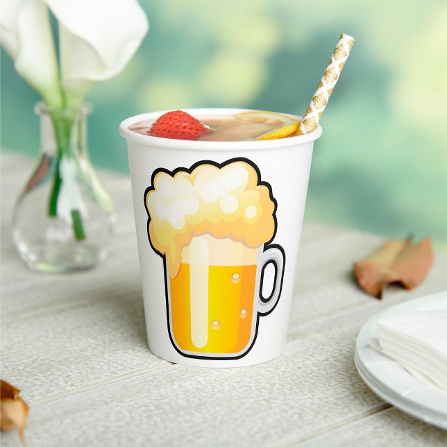 Gobelets En Papier Beer Mug with Frothy Foam (Créateur téléchargé)