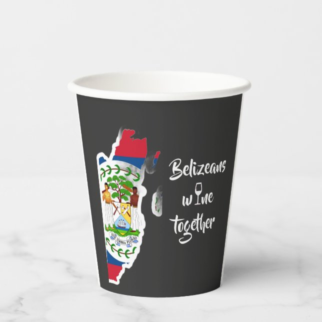 Gobelets En Papier Belizeans Wine Together Paper Party Cups (Recto)