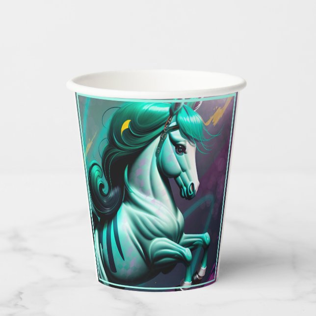 Gobelets En Papier Belle 3D Spirit Pony 24 tasses en papier (Recto)