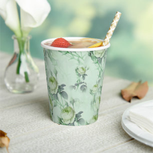 Gobelets En Papier Belle florale Vintage