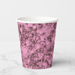 Gobelets En Papier Belle veine rose marbre clair foncé