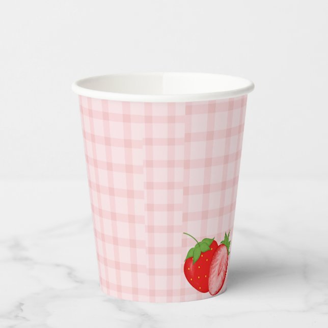 Gobelets En Papier Berry First Birthday Party Cups (Gauche)