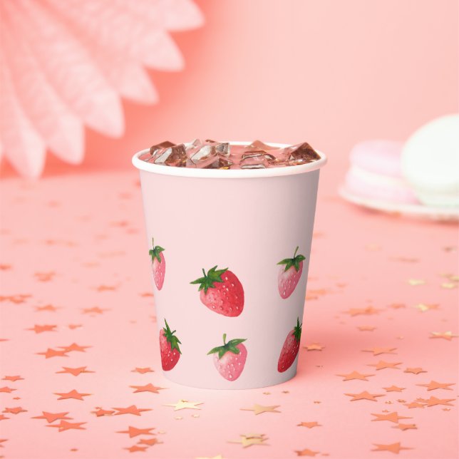 Gobelets En Papier Berry fraise Premier anniversaire (Insitu)