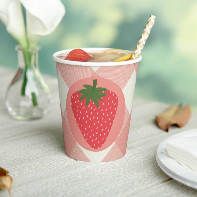 Gobelets En Papier Berry Premier anniversaire fraise (Insitu)