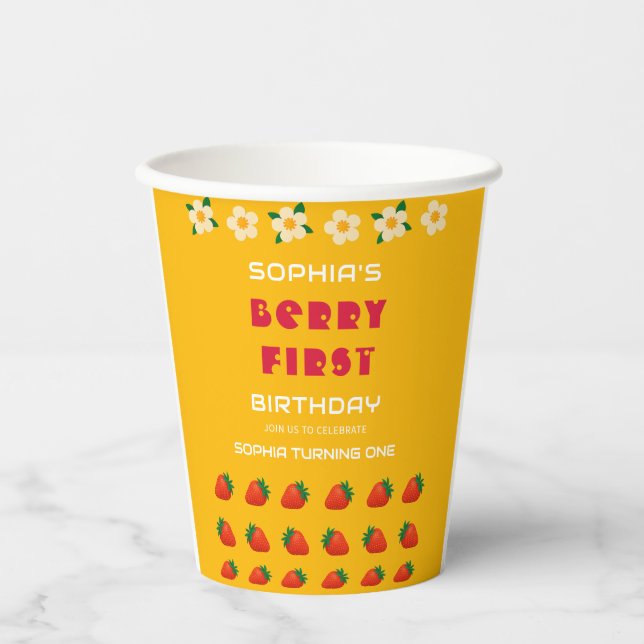 Gobelets En Papier Berry Sweet Party (Recto)