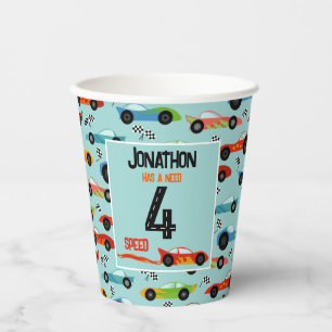 Gobelets En Papier Besoin de 4 vitesse course quatrième anniversaire
