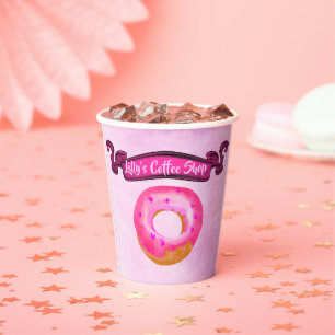 Gobelets En Papier Beurre de café coloré mignon Boutique Tasse de p
