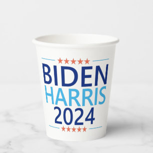 Gobelets En Papier Biden Harris 2024 pour Président Élection américai