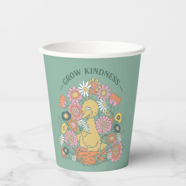 Gobelets En Papier Big Bird | Grow Kindness Floral Graphic (Recto)