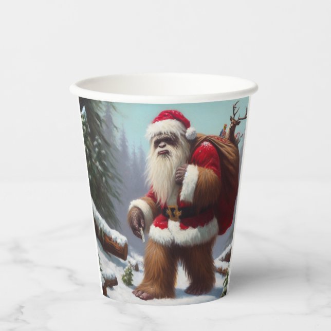 Gobelets En Papier Bigfoot Santa Claus (Recto)