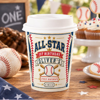 Gobelets En Papier Billet de baseball All-Star pour le 1er anniversai