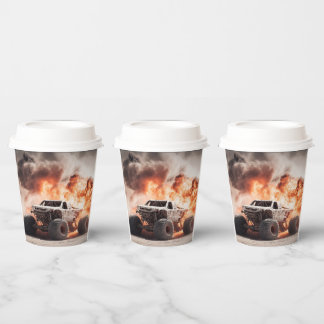 Gobelets En Papier birthday for kids boys party car monster truck