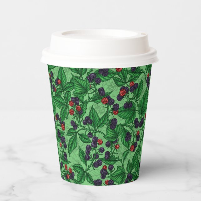 Gobelets En Papier Blackberry en vert (Recto)