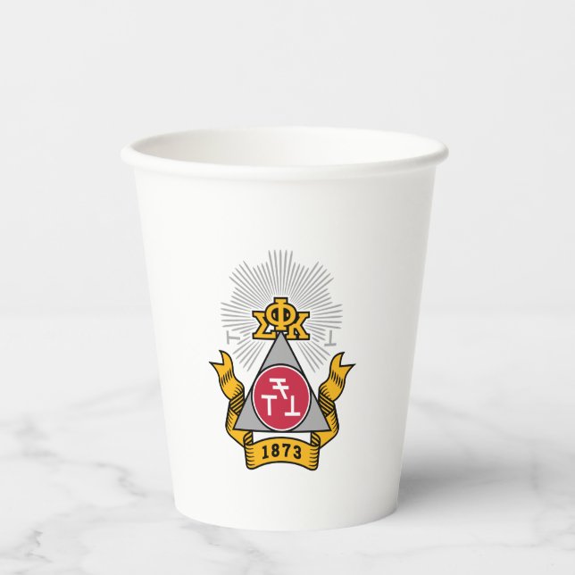Gobelets En Papier Blason de Phi Sigma Kappa (Recto)