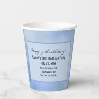 Gobelets En Papier Bleu Jaune Résumé Détails de l'événement Palo Verd