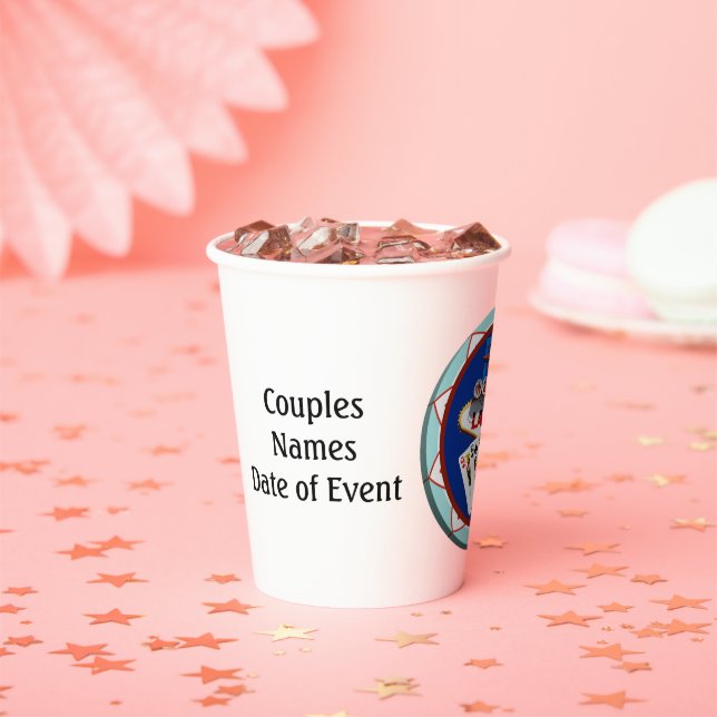 Gobelets En Papier Bleu Las Vegas Affiches de bienvenue Poker Chip (Insitu)