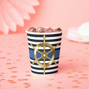 Gobelets En Papier Bleu océanique sous la mer Baby shower de baleines