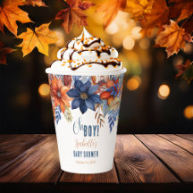 Bleu | Terracotta Oh Boy Fall Baby shower Floral