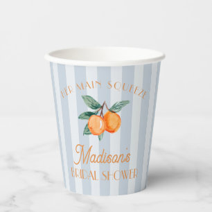 Gobelets En Papier Blue Cutie Main Squeeze Citerus Baby Shower n'est