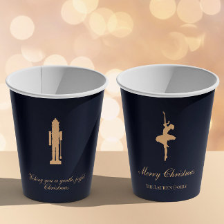 Gobelets En Papier Blue elegant Nutcracker personalized cup