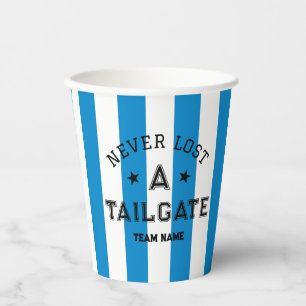 Gobelets En Papier Blue Never Love A Tailgate Custom Team Jour