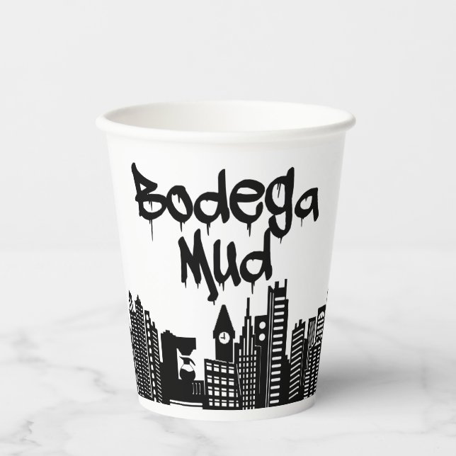 Gobelets En Papier Bodega Mud Coffee Cup - version marqueur noir (Recto)