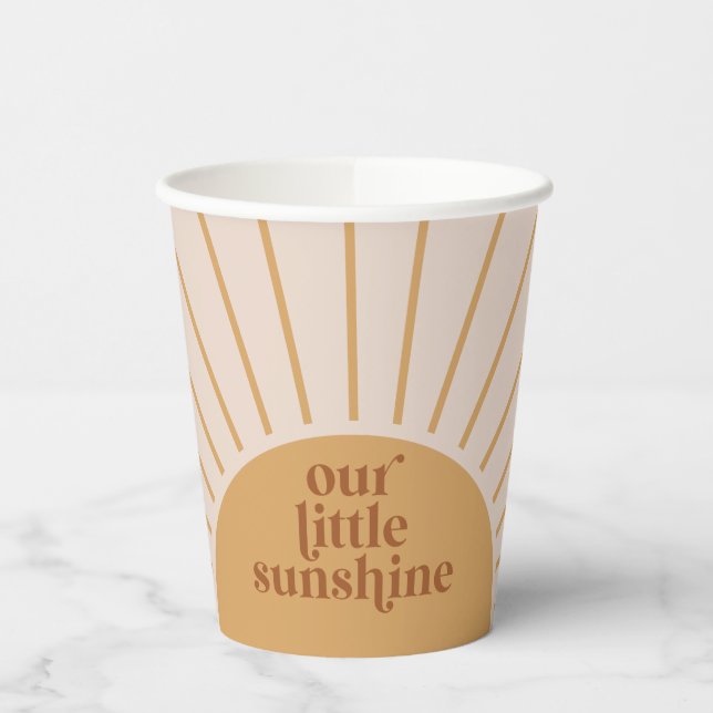 Gobelets En Papier Boho Our Little Sunshine (Gauche)
