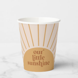 Gobelets En Papier Boho Our Little Sunshine anniversaire