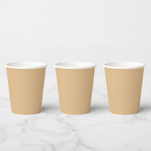 Gobelets En Papier Bois de chauffage (couleur solide) 