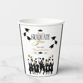 Gobelets En Papier Bon Travail, Diplômé ! Il est temps de célébrer la