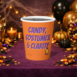 Gobelets En Papier Bonbons, Costumes & Clarté | Fête d'Halloween sans