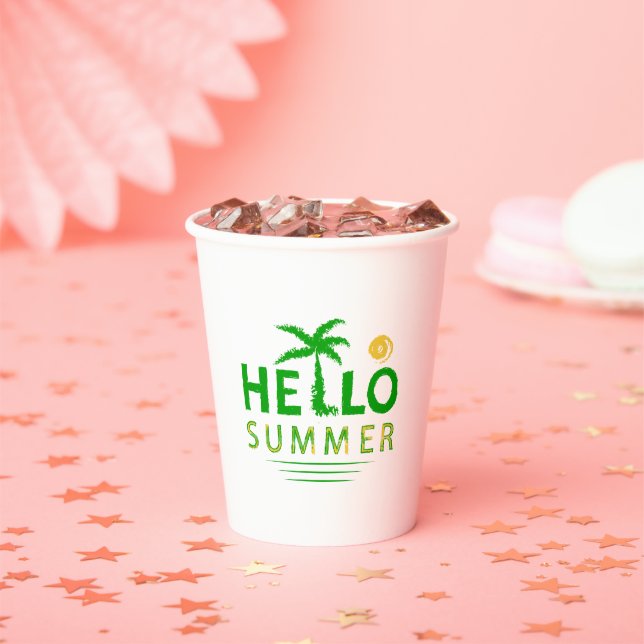 Gobelets En Papier Bonjour été (Insitu)