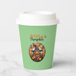Gobelets En Papier Bonjour Scary Hallowe'en Citrouille